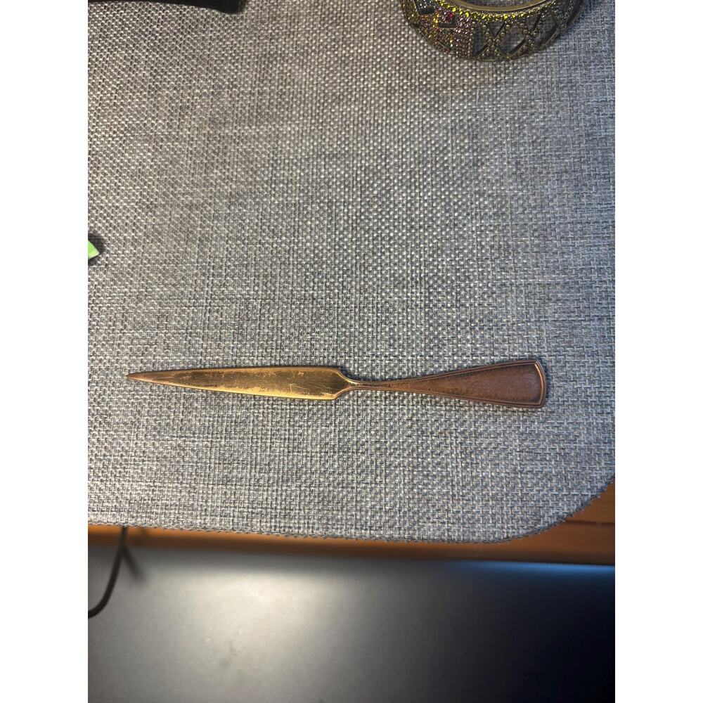 Vintage University of Oregon letter opener copper 5 inches - Picture 4 of 7
